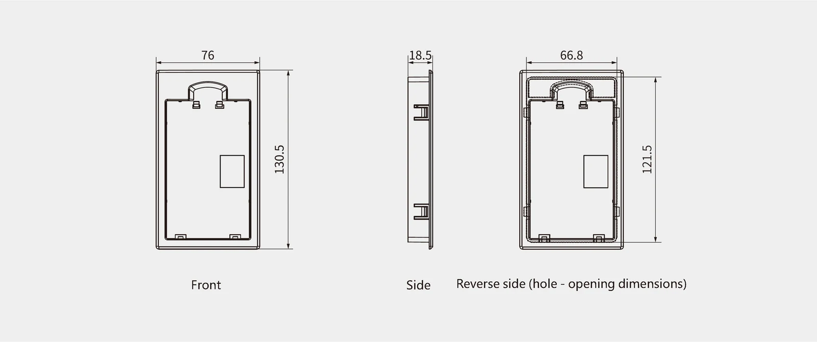 LNC860S Vector VFD Diagrams of the overall dimensions and installation dimensions of the plastic structure